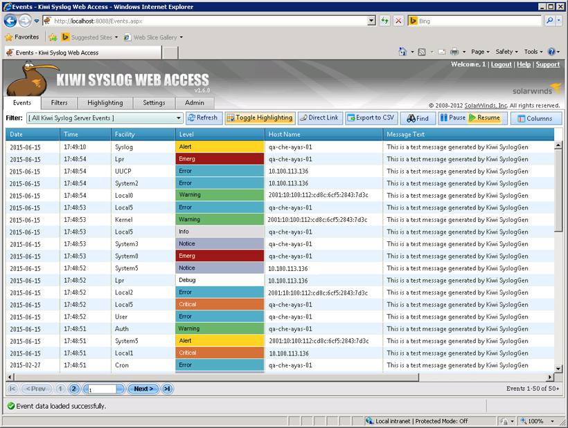 日志收集器(KIWI SYSLOG)